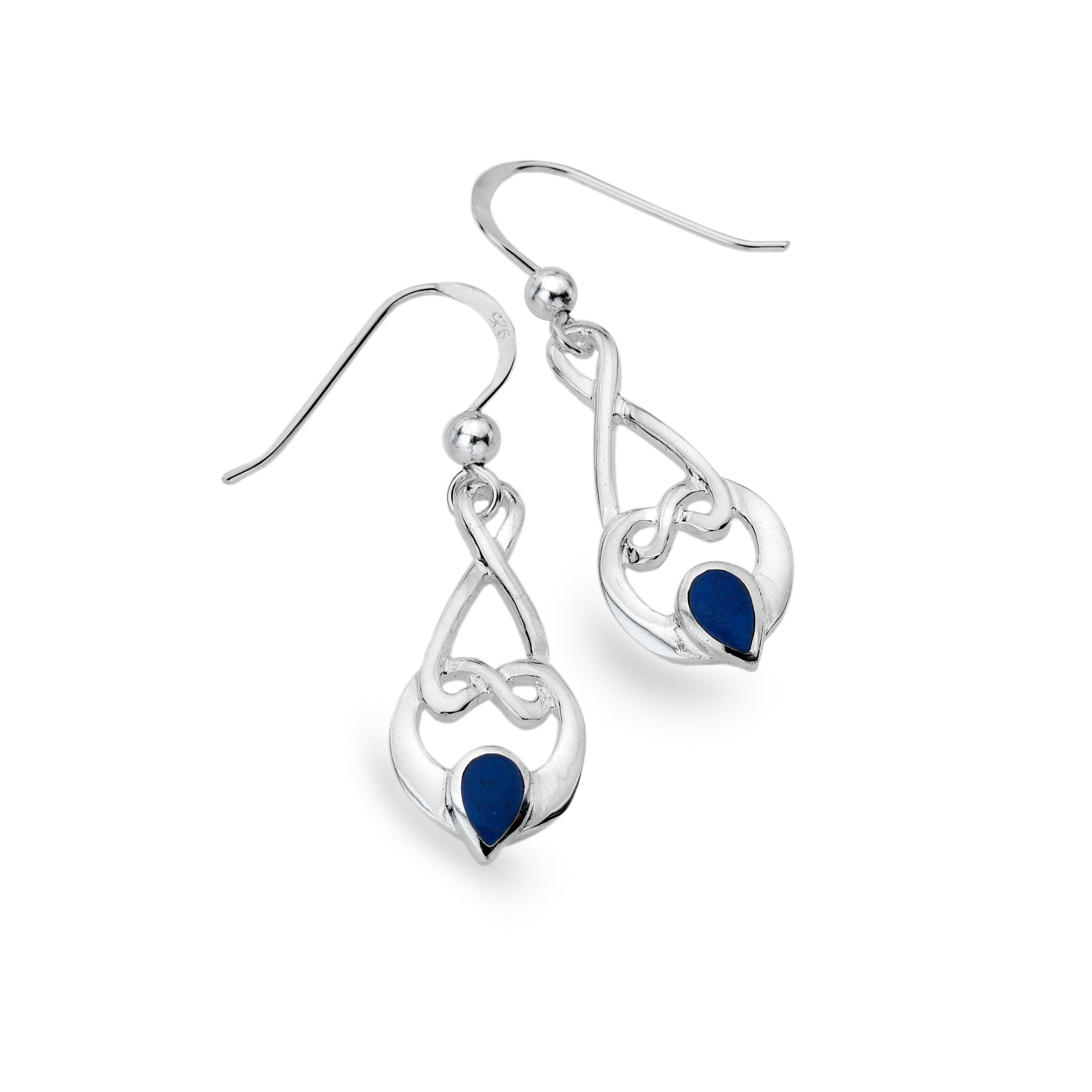 Lapis Love Knot Earrings